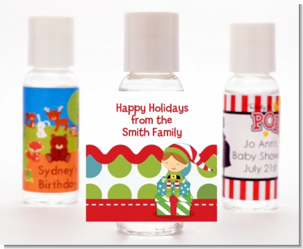 Santa's Little Elf - Personalized Christmas Hand Sanitizers Favors