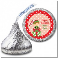 Santa's Little Elf - Hershey Kiss Christmas Sticker Labels