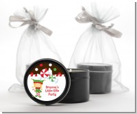 Santa's Little Elfie - Christmas Black Candle Tin Favors