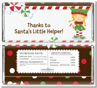 Santa's Little Elfie - Personalized Christmas Candy Bar Wrappers