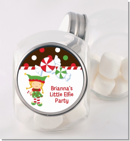 Santa's Little Elfie - Personalized Christmas Candy Jar