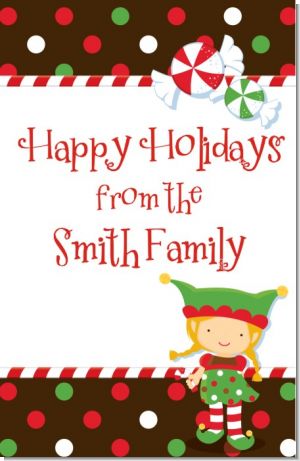 Santa's Little Elfie - Personalized Christmas Wall Art