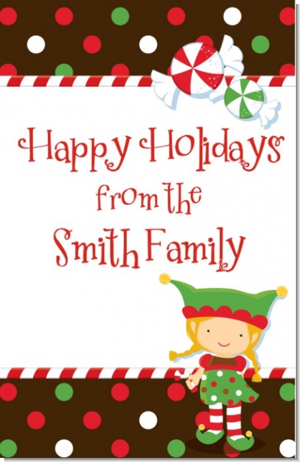 Santa's Little Elfie - Personalized Christmas Wall Art