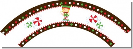 Santa's Little Elfie - Christmas Cupcake Wrappers