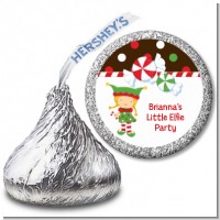 Santa's Little Elfie - Hershey Kiss Christmas Sticker Labels