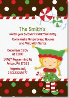 Santa's Little Elfie - Christmas Invitations