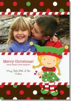 Santa's Little Elfie - Personalized Photo Christmas Cards