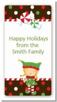 Santa's Little Elfie - Custom Rectangle Christmas Sticker/Labels