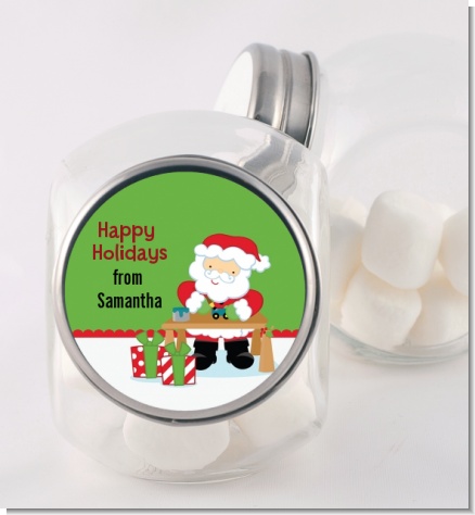 Santa's Work Shop - Personalized Christmas Candy Jar