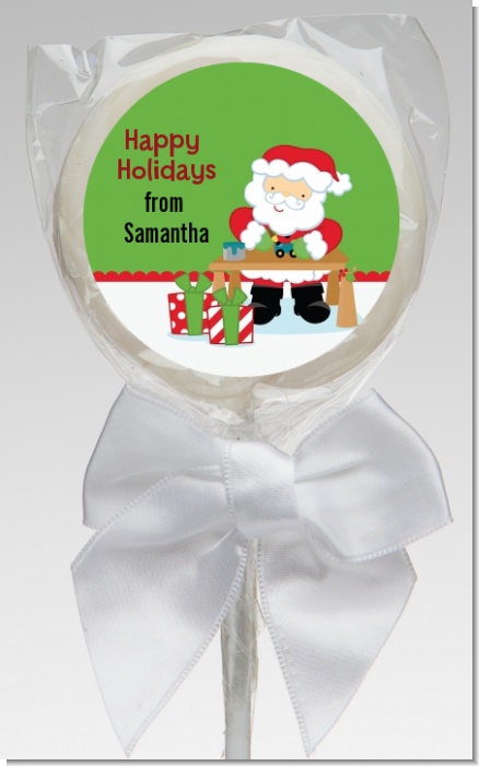 Santa's Work Shop - Personalized Christmas Lollipop Favors