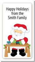 Santa's Work Shop - Custom Rectangle Christmas Sticker/Labels