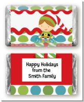 Santa's Little Elf - Personalized Christmas Mini Candy Bar Wrappers