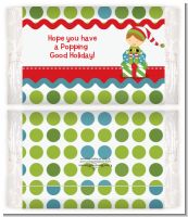 Santa's Little Elf - Personalized Popcorn Wrapper Christmas Favors