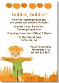 Pumpkin Patch Scarecrow Fall Theme - Thanksgiving Invitations