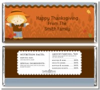 Scarecrow Fall Theme - Personalized Baby Shower Candy Bar Wrappers