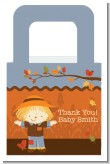 Scarecrow Fall Theme - Personalized Baby Shower Favor Boxes