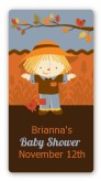 Scarecrow Fall Theme - Custom Rectangle Baby Shower Sticker/Labels