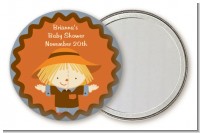 Scarecrow Fall Theme - Personalized Baby Shower Pocket Mirror Favors