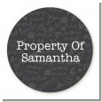 School Chalkboard - Round Personalized School Sticker Labels thumbnail