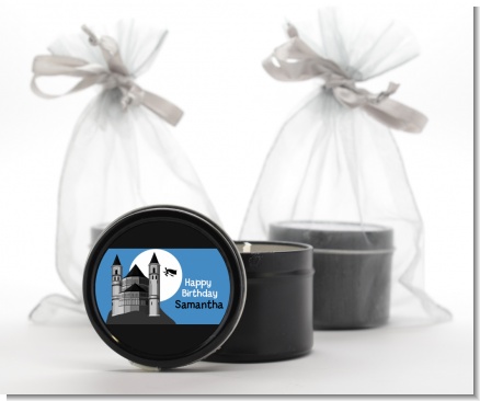 School of Wizardry - Birthday Party Black Candle Tin Favors
