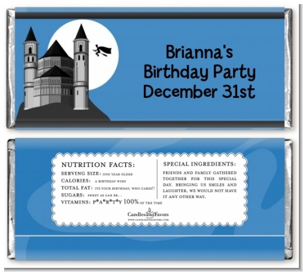 School of Wizardry - Personalized Birthday Party Candy Bar Wrappers