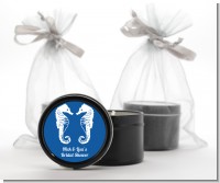 Sea Horses - Bridal Shower Black Candle Tin Favors