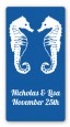 Sea Horses - Custom Rectangle Bridal Shower Sticker/Labels thumbnail