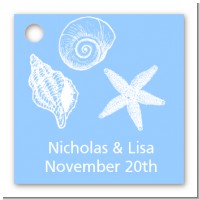 Sea Shells - Personalized Bridal Shower Card Stock Favor Tags