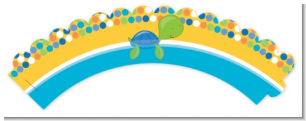 Sea Turtle Boy - Baby Shower Cupcake Wrappers