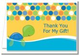 Sea Turtle Boy - Birthday Party Thank You Cards