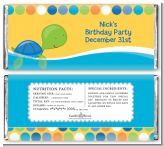 Sea Turtle Boy - Personalized Birthday Party Candy Bar Wrappers