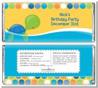 Sea Turtle Boy - Personalized Birthday Party Candy Bar Wrappers