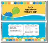 Sea Turtle Boy - Personalized Baby Shower Candy Bar Wrappers