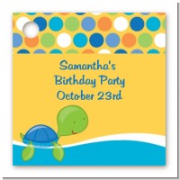 Sea Turtle Boy - Personalized Birthday Party Card Stock Favor Tags