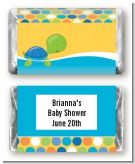 Sea Turtle Boy - Personalized Baby Shower Mini Candy Bar Wrappers