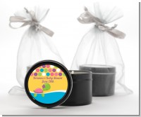 Sea Turtle Girl - Baby Shower Black Candle Tin Favors