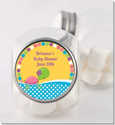 Sea Turtle Girl - Personalized Baby Shower Candy Jar