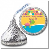 Sea Turtle Girl - Hershey Kiss Baby Shower Sticker Labels