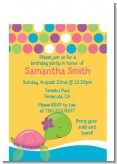 Sea Turtle Girl - Birthday Party Petite Invitations