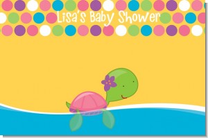 Sea Turtle Girl - Personalized Baby Shower Placemats
