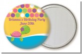 Sea Turtle Girl - Personalized Birthday Party Pocket Mirror Favors