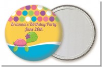 Sea Turtle Girl - Personalized Baby Shower Pocket Mirror Favors
