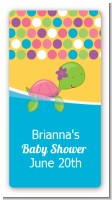 Sea Turtle Girl - Custom Rectangle Baby Shower Sticker/Labels
