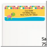 Sea Turtle Girl - Birthday Party Return Address Labels