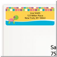 Sea Turtle Girl - Baby Shower Return Address Labels