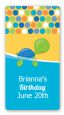 Sea Turtle Boy - Custom Rectangle Birthday Party Sticker/Labels thumbnail