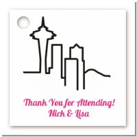 Seattle Skyline - Personalized Bridal Shower Card Stock Favor Tags