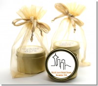 Seattle Skyline - Bridal Shower Gold Tin Candle Favors