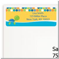 Sea Turtle Boy - Baby Shower Return Address Labels