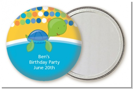 Sea Turtle Boy - Personalized Birthday Party Pocket Mirror Favors